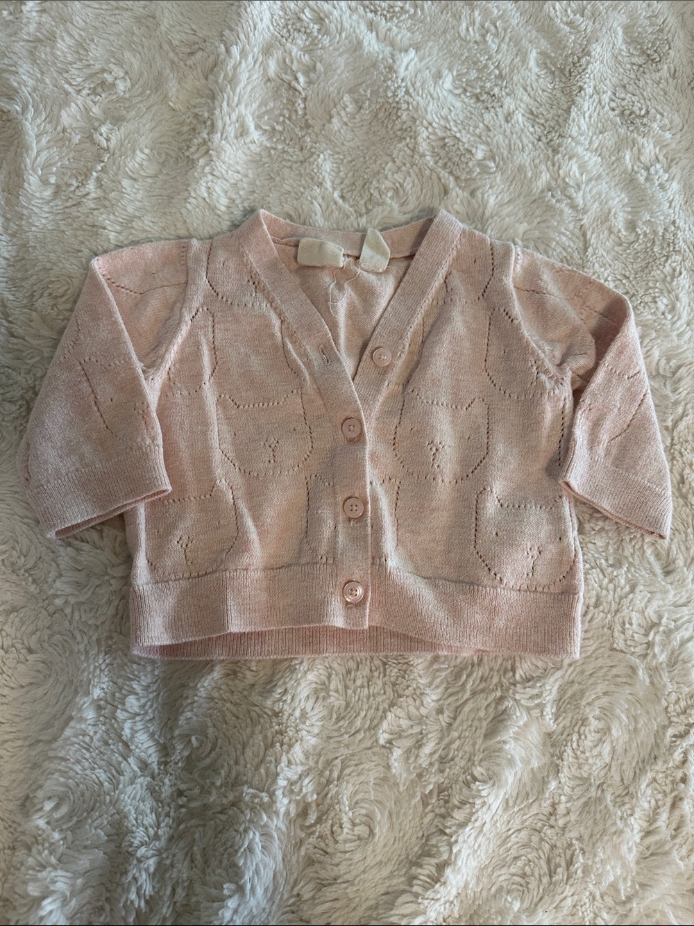 GAP Baby Pink Knit Cardigan